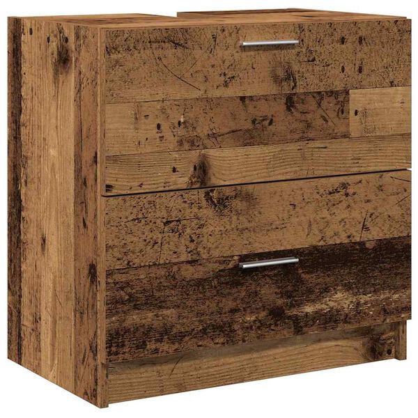 vidaXL Bathroom Cabinet Old Wood 59 x 37 x 59 cm Engineered wood
