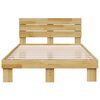 vidaXL Bed Frame with Headboard without Mattress 120x200 cm Solid Wood Oak