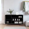 vidaXL Shoe Cabinet Black 102x36x60 cm Engineered Wood