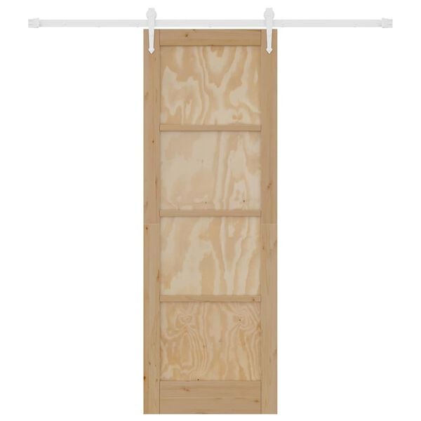 vidaXL Sliding Door ORKDAL Brown 73.5 x 211 cm Solid Pine Wood
