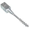 vidaXL Ground Spikes 2 pcs Silver 8x8x57 cm Galvanised Steel