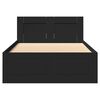 vidaXL Bed Frame with Headboard without Mattress Black 100x200 cm