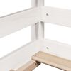 vidaXL High Sleeper Bed without Mattress White 90x200 cm Solid Wood Pine
