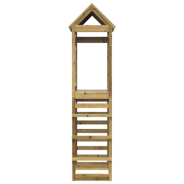 vidaXL Play Tower Brown 85 x 52.5 x 239 cm Solid Impregnated Wood