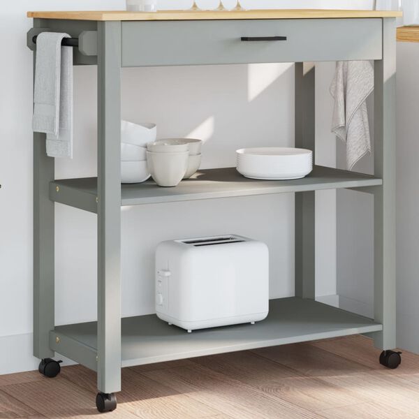 vidaXL Kitchen Trolley MONZA 84x40x88.5 cm Solid Wood Pine