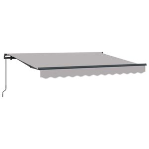 vidaXL Retractable Awning Light Grey 250 x 200 cm Fabric