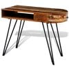 vidaXL Desk | Multi-colour wood with iron legs | Reclaimed solid wood and iron