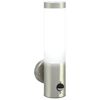 vidaXL Outdoor Wall Light Silver 12 x 7.5 x 29 cm Stainless steel