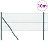 vidaXL Fence Post Green 10 x 0.8 m (25 x 25 mm mesh) Steel and PVC