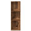 vidaXL Corner Cabinet Old Wood 33x33x100 cm Engineered Wood