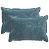 vidaXL Cushion Cover 2 pcs HOUTEN Blue 50 x 70 cm Chenille Fabric