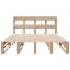 vidaXL Bed Frame without Mattress 135x190 cm Double Solid Wood Pine