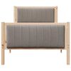 vidaXL Bed frame Brown and taupe 90 x 200 cm Solid pine wood