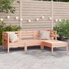 vidaXL Garden Sofa 3-Seater with Footstool Solid Wood Douglas