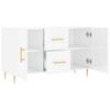 vidaXL Sideboard High Gloss White 100x36x60 cm Engineered Wood