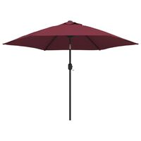 vidaXL Outdoor Parasol with Metal Pole Bordeaux Red 300 cm