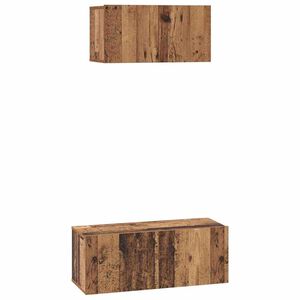 vidaXL TV Cabinet Set Wall-mounted 2 pcs Old Wood Engineered Wood