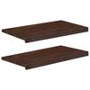 vidaXL Window Sills 2 pcs Dark Brown 80x 40 x 2 cm Solid Beech Wood