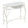 vidaXL Side Table French Style Metal 82x39x76 cm White