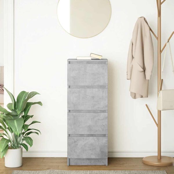 vidaXL Sideboard Concrete Grey 37.5x35x99 cm Engineered Wood