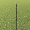 vidaXL Fence with Post Grey 1.5 x 25 m Steel