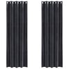 vidaXL Blackout Curtains 2 pcs Dark Grey 140 x 245 cm Velvet