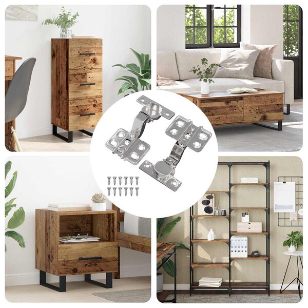 vidaXL Hinge 2 pcs Nickel 26 mm Iron