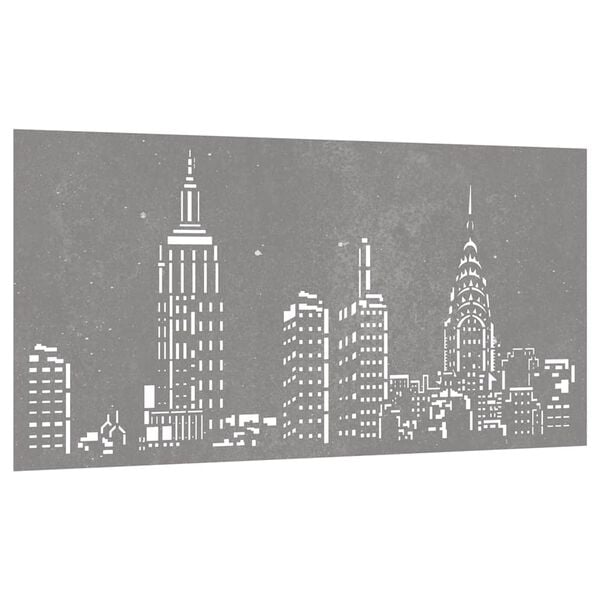 vidaXL Garden Wall Decoration 105x55 cm Corten Steel Skyline Design