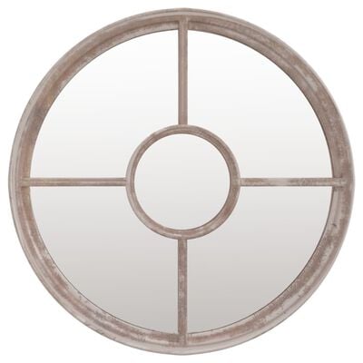 vidaXL Mirror Sand 60x4 cm Iron Round for Indoor Use