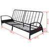 vidaXL Sofa Bed Foldable Metal Black