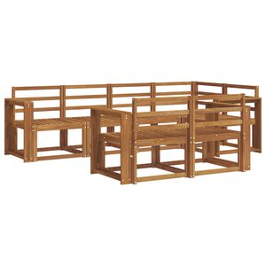 vidaXL Outdoor Sofa Set Natural Solid Acacia Wood