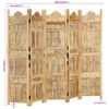 vidaXL Hand carved 5-Panel Room Divider 200x165 cm Solid Mango Wood