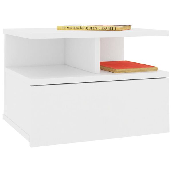 vidaXL Floating Nightstands 2 pcs White 40x31x27cm Engineered Wood