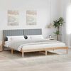 vidaXL Bed Frame with Headboard Brown 200 x 200 cm Solid Pine Wood