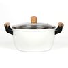 Livoo Stewpot with Wooden Handles 24 cm 5 L White