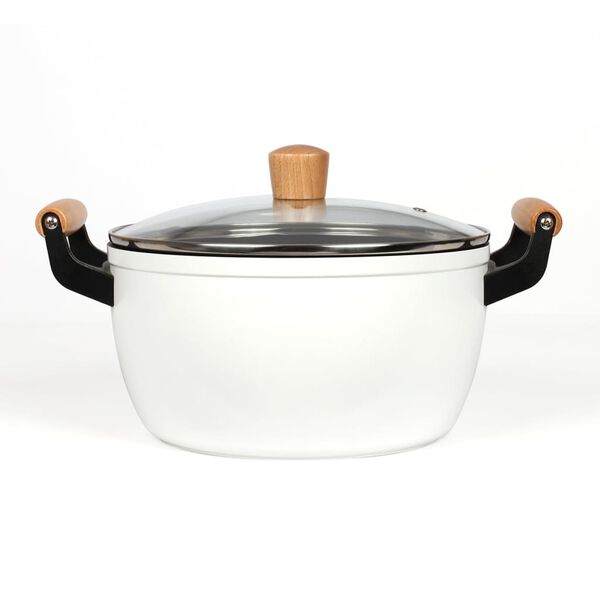 Livoo Stewpot with Wooden Handles 24 cm 5 L White