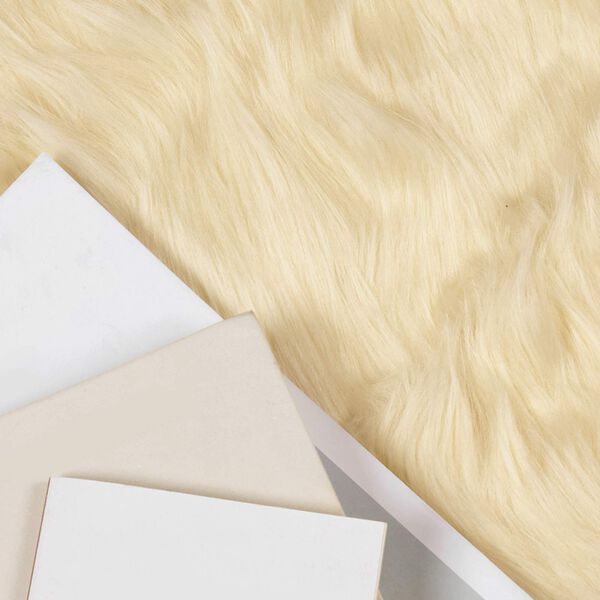 vidaXL Faux Sheepskin Rug Tafalla Cream &Oslash; 160 cm Polyester
