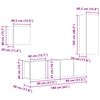 vidaXL TV Cabinet Wall-mounted 4 pcs Old Wood Engineered Wood