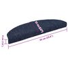 vidaXL Stair Mats Self-adhesive 10 pcs 65x21x4 cm Blue Half Round Large
