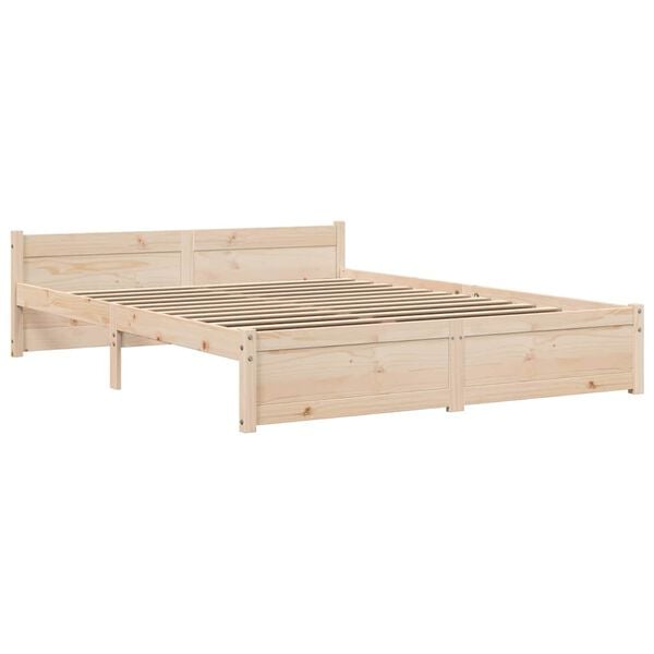 vidaXL Bed Frame without Mattress Solid Wood 160x200 cm