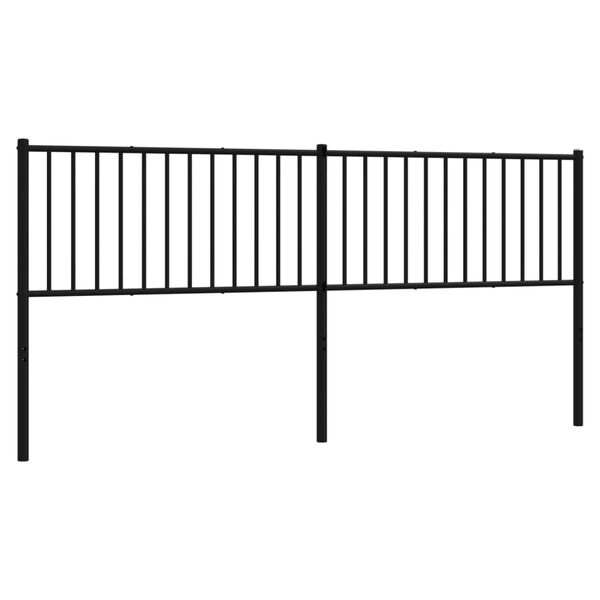 vidaXL Metal Headboard Black 193 cm