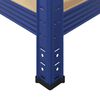 vidaXL 4-Layer Storage Shelves 4 pcs Blue Steel&Engineered Wood