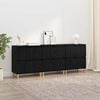 vidaXL Sideboards 3 pcs Black Oak 60 x 35 x 70 cm Engineered Wood