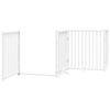 vidaXL Dog Gate with Door Foldable 10 Panels White 800 cm Poplar Wood