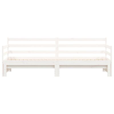 vidaXL Daybed with Trundle White 90x200 cm Solid Wood Pine