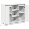 vidaXL LED Sideboard with Shelf White 90 x 32 x 75 cm Engineered Wood