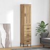vidaXL Highboard Artisan Oak 34.5 x 34 x 180 cm Engineered Wood