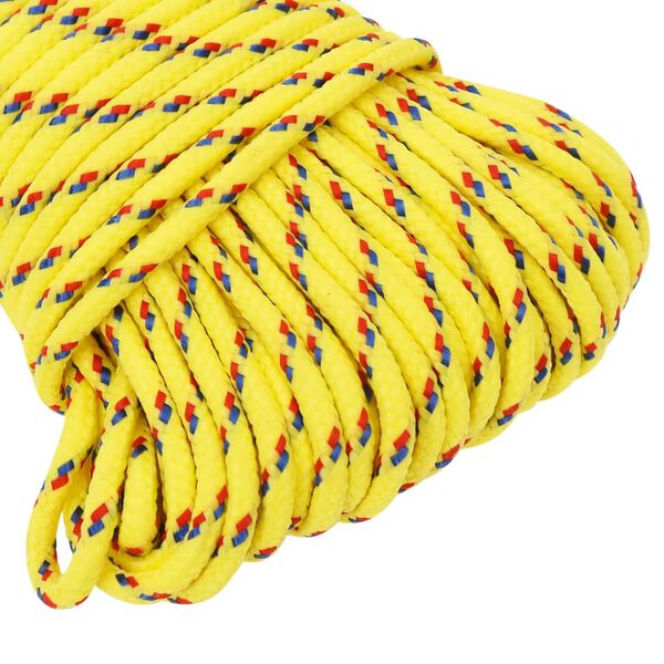 vidaXL Boat Rope Yellow 4 mm 25 m Polypropylene