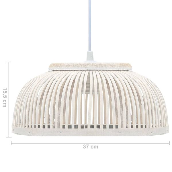 vidaXL Pendant Lamp Bamboo 37x15.5 cm 40 W Semicircle E27