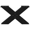 vidaXL Coffee Table Legs X-Shaped 2 pcs Black 60x(30-31) cm Steel